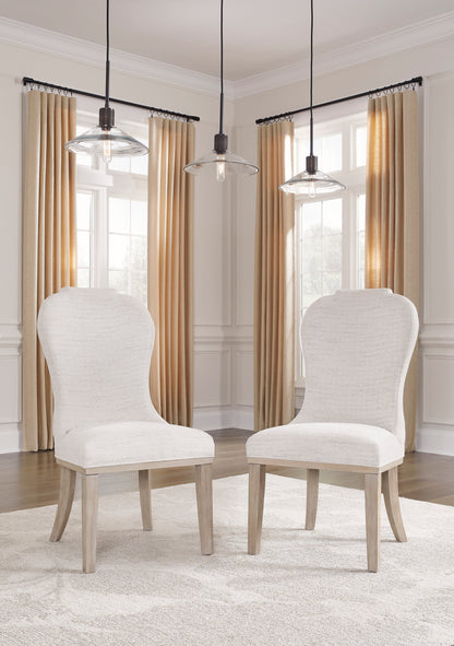 Jorlaina Dining Table and 8 Chairs