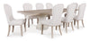 Jorlaina Dining Table and 8 Chairs