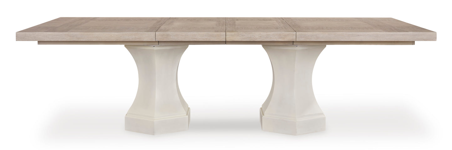 Jorlaina Dining Table and 8 Chairs