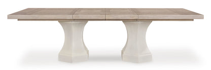 Jorlaina Dining Table and 8 Chairs