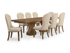 Jorlaina Dining Table and 8 Chairs; Brown