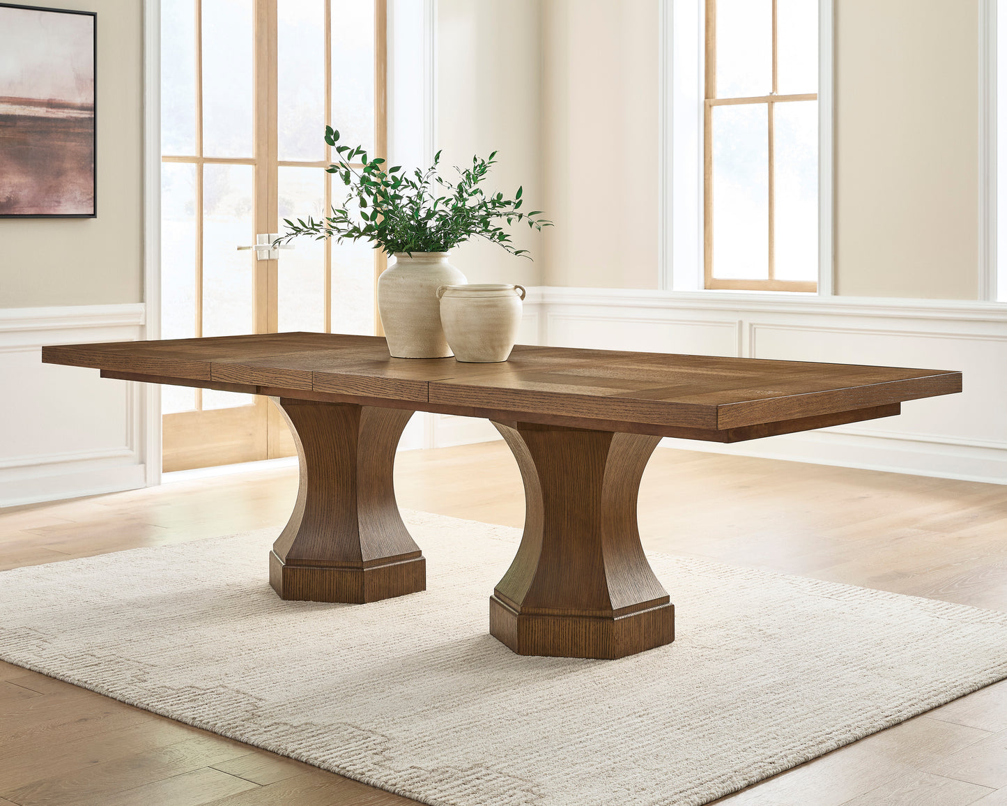 Jorlaina Dining Extension Table; Brown