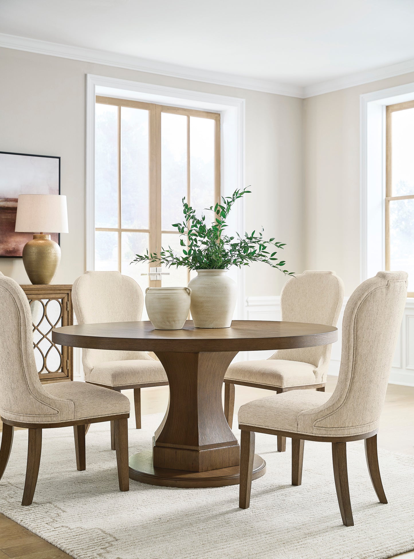 Jorlaina Dining Table and 4 Chairs