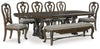 Maylee Dining Table and 6 Chairs and Bench