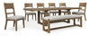 Cabalynn Dining Table 6 Chairs, 1 Bench
