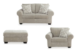 Discota Loveseat, Chair and a Half and Ottoman; Sisal