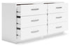 Flannia Six Drawer Chest; White
