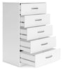 Flannia Six Drawer Chest; White
