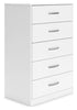 Flannia Six Drawer Chest; White