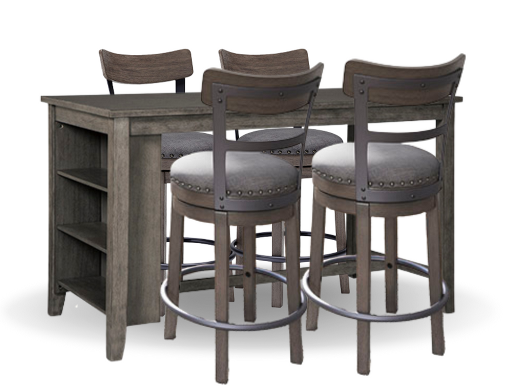 Caitbrook Counter Height Dining Table and 4 Barstools