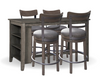 Caitbrook Counter Height Dining Table and 4 Barstools