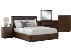 Kendamor King Upholstered Panel Bed Set