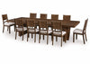 Kristiland Dining Extension Table and 10 Chairs; Warm Brown