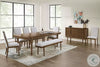 Lyncott Dining Set with  Extendable Table with Bench and Chairs