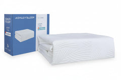 Extra Cooling King Mattress Protector; White