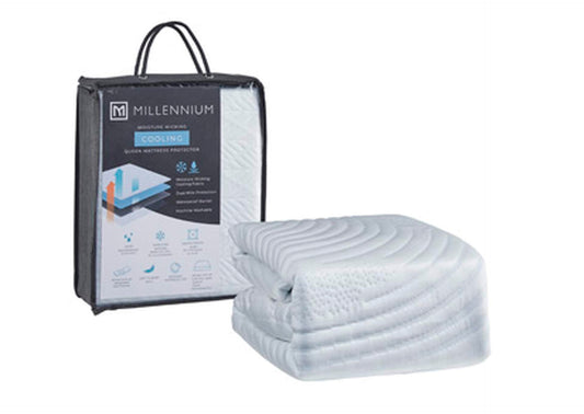 QN MATTRESS PROTECTOR-EXTRA COOLING PROTECTOR;WHITE