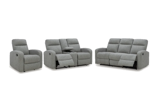 Moreau Place Recliner Sofa Set; Sterling