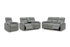 Moreau Place Recliner Sofa Set; Sterling