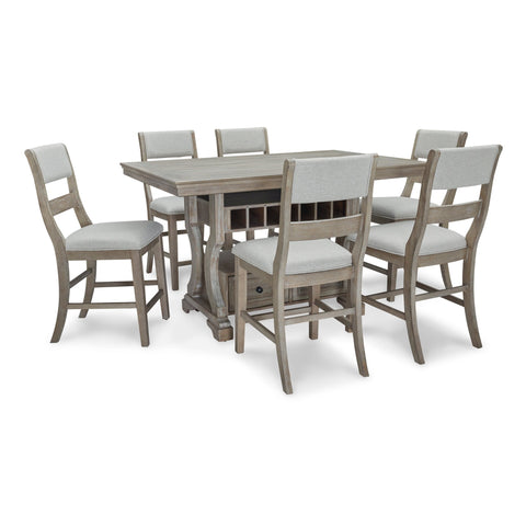 Moreshire Counter Height Dining Table and 6 Barstools