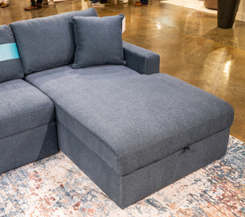 Modmax Right-Arm Facing Corner Chaise with Storage; Ink
