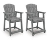 Ross Cove Outdoor Counter Height Bar Stool (Set of 2)