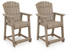 Sandy Dune Outdoor Counter Height Bar Stool (Set of 2)