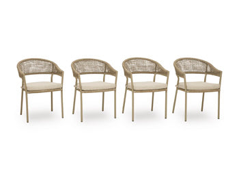 Ocean Park Outdoor Arm Chair with Cushion (Set of 4)