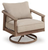 Francis Beach Outdoor Swivel Lounge with Cushion