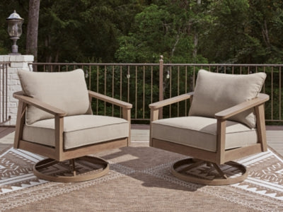 Francis Beach Outdoor Swivel Lounge with Cushion