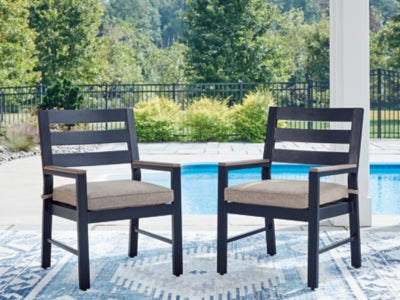 Mabry Shores Outdoor Arm Chair with Cushion (Set of 2)