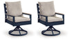 Mabry Shores Outdoor Swivel Chair with Cushion (Set of 2)