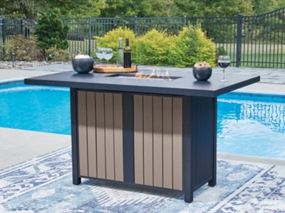 Mabry Shores Outdoor Bar Table with Fire Pit