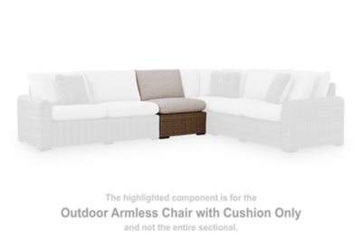 Angel Island Outdoor Armless Chair with Cushion