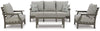 Visola Outdoor Sofa and 2 Chairs with Coffee Table