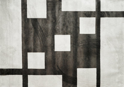 Rug Medium Rug; White/Brown