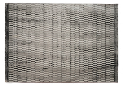 Rug Medium Rug; Light Gray/White