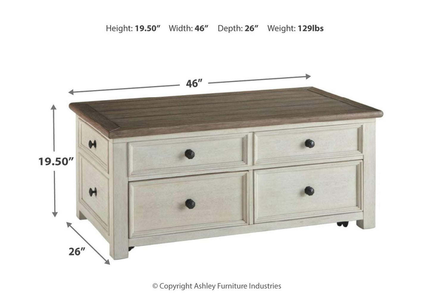 Bolanburg Coffee Table with Lift Top