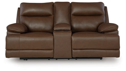 VonRyan PWR REC Loveseat/CON/ADJ HDRST;Tobacco