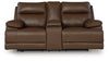 VonRyan PWR REC Loveseat/CON/ADJ HDRST;Tobacco