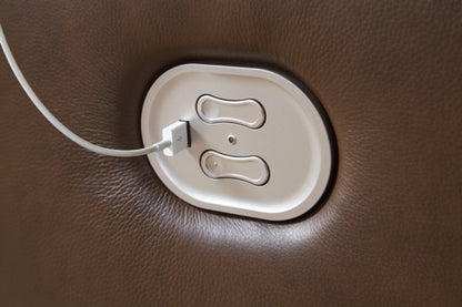 VonRyan PWR REC Sofa with ADJ Headrest;Tobacco