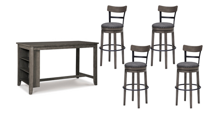 Caitbrook Counter Height Dining Table and 4 Barstools