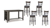Caitbrook Counter Height Dining Table and 4 Barstools
