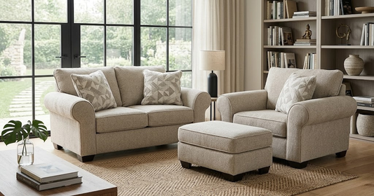 Discota Chair, Loveseat and Ottoman