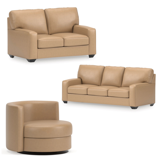 Padova Sofa Set; Toffee