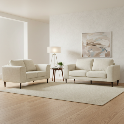 Cavelia Sofa and Loveseat; Sandstone