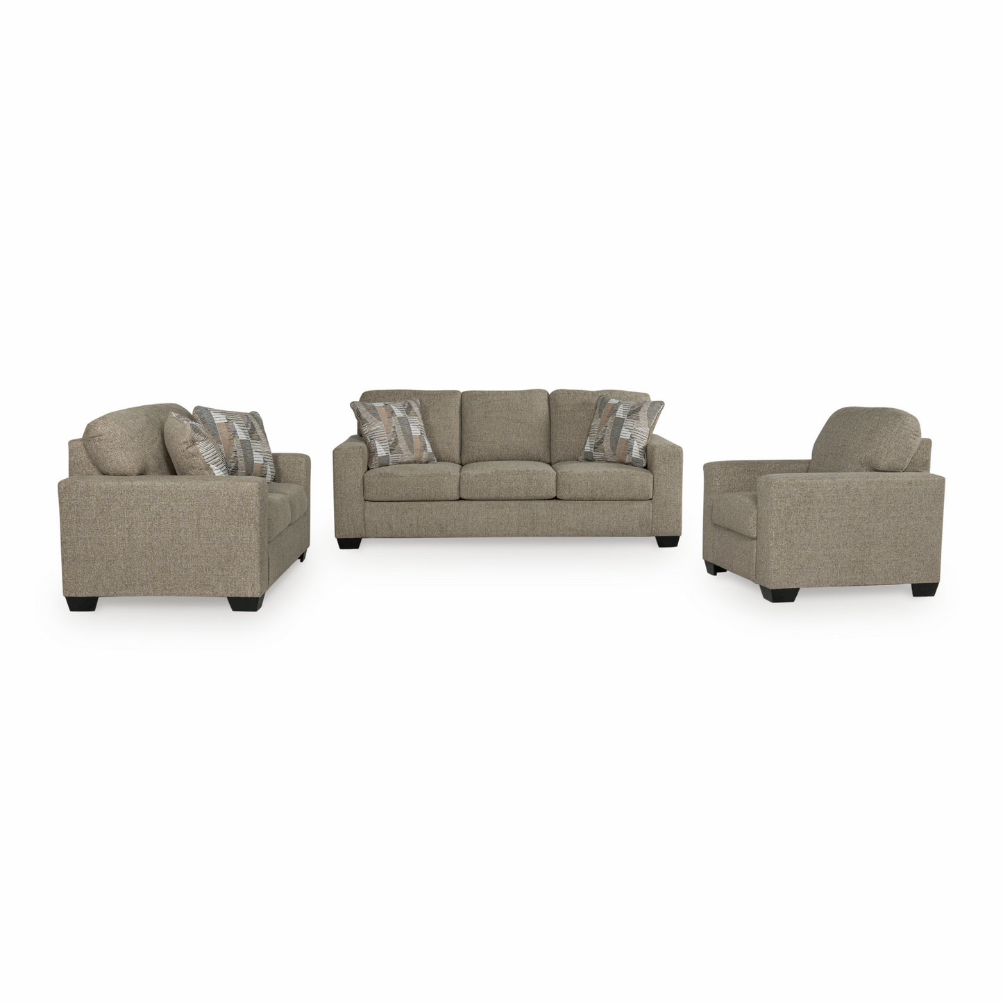 Baristaview Sofa, Loveseat and Chair; Hemp