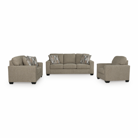 Baristaview Sofa, Loveseat and Chair; Hemp