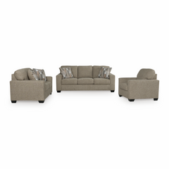 Baristaview Sofa, Loveseat and Chair; Hemp