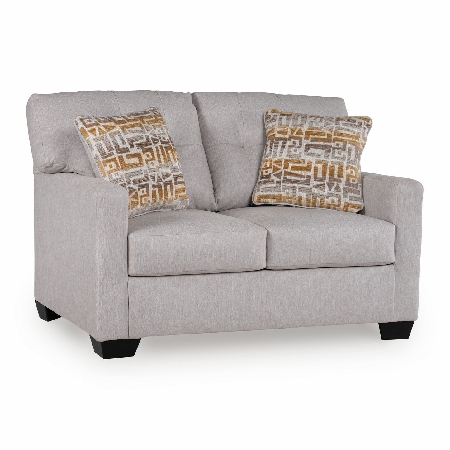 Mahoney Sofa and Loveseat; Pebble