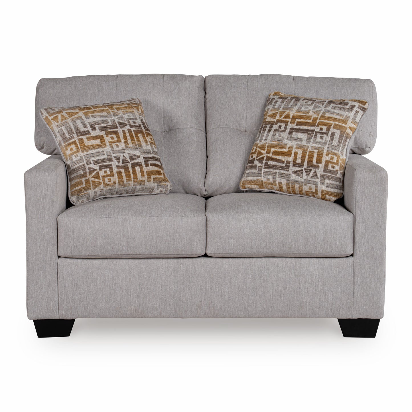 Mahoney Sofa and Loveseat; Pebble